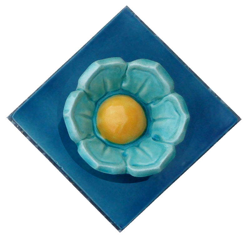 Cabochon FLEIR BLEUE
